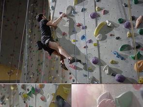 成人攀岩视频素材